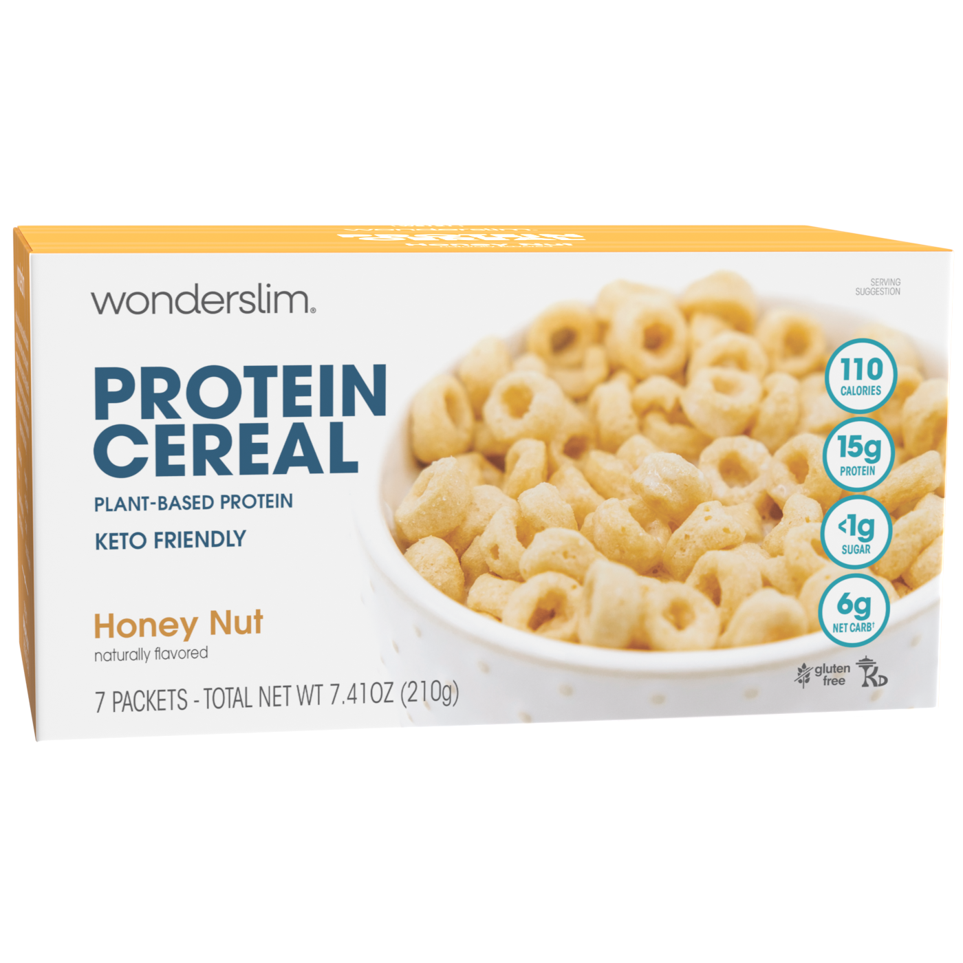 Wonderslim Low Carb Protein Cereal, Honey Nut (7ct)